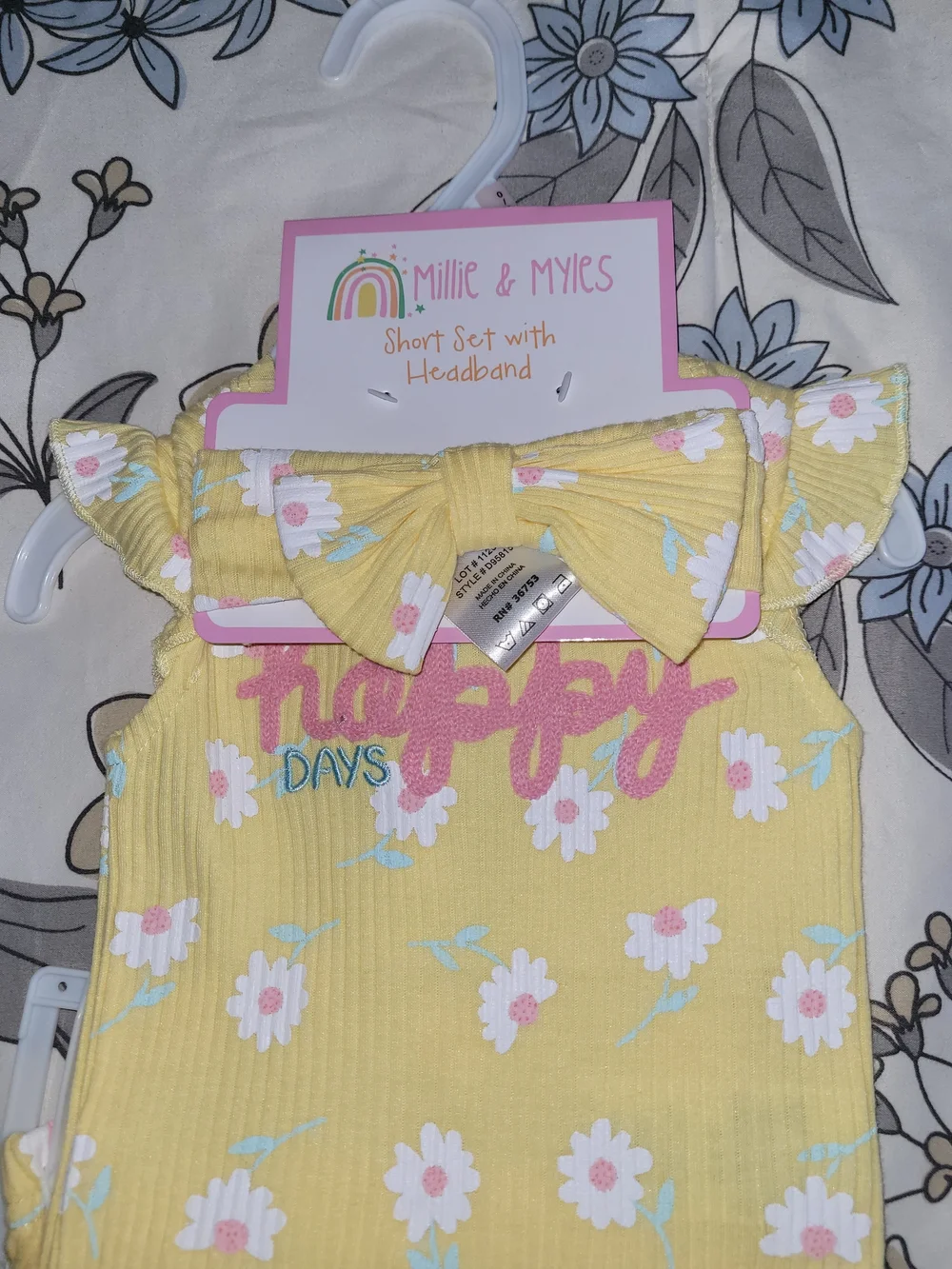 Yellow Floral Headband Set -